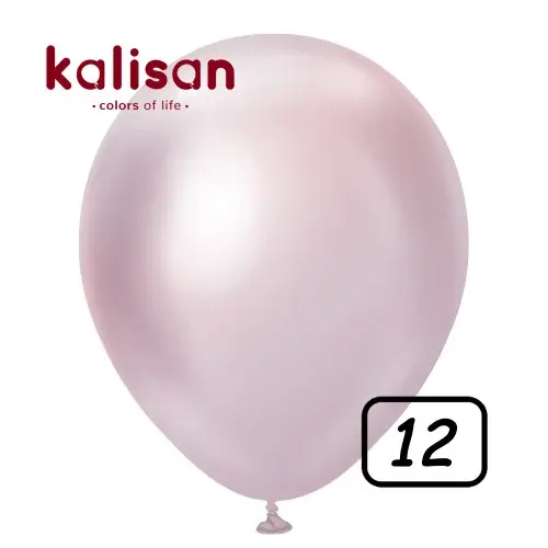 12 inch balloon chrome Pink Gold 50 pcs