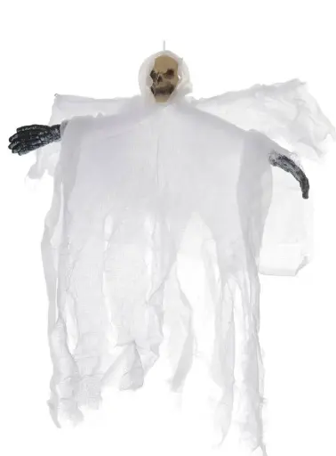 [RA-F71776] 15 Inch Small Flying Skull Stake – White Halloween