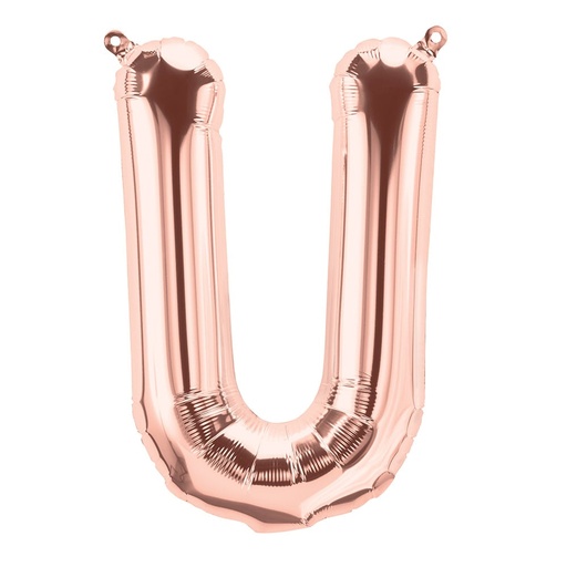 [107507380] 16 Inch Air Fill Balloon Letter Rose Gold - U