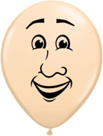 [97616822] 16 Inch Qualatex Printed Latex Balloons Fp Pk/2-Man's Face