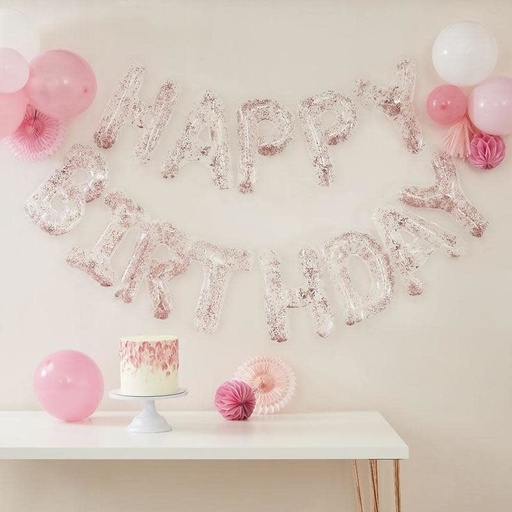 [67452844] 16" Mylar Airfilled Balloon Clear with confetti Letter I