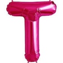16"Mylar Airfilled Balloon Rose Pink Letter T