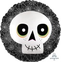 18 Inch Halloween Skull Satin Infused Foil Balloon Halloween