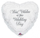 18" Mylar - Wedding Doves Best Wishes Bridal & Wedding