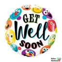 18" Mylar Balloon- Get Well Soon Smileys