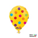 18" Yellow Polka Dots
