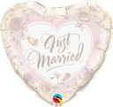 18'' Just Married Roses Foil