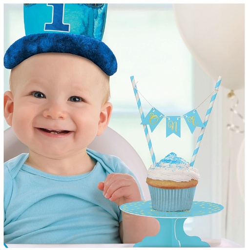 [A8-100053] 1st Birthday Blue Mini Cake Stand Kit