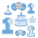 1st Birthday Cutouts Yellow First Birthday Boy