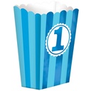 1st Birthday Popcorn Shaped Favor Box Small First Birthday Boy