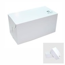 2 Piece White Cardboard Box - 12 x 6 x 6 inch 1/Pk