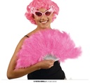 21-Strut Pink Feather Fan