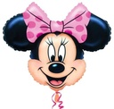 26 Inch Mylar Balloon Minnie Mouse Head Shape Pink