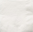3-Ply Beverage Napkins, Mid Ct. - Frosty White