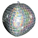 32 Inch Foil Balloon Silver & Black Disco Ball