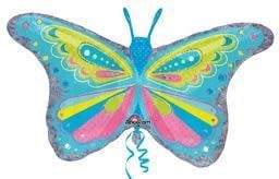 [00079396] 32'' Bright Blue Butterfly Shp Butterfly