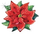 34 Inch Mylar Balloon Water Color Poinsetta