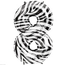 34" Number 8 Zebra