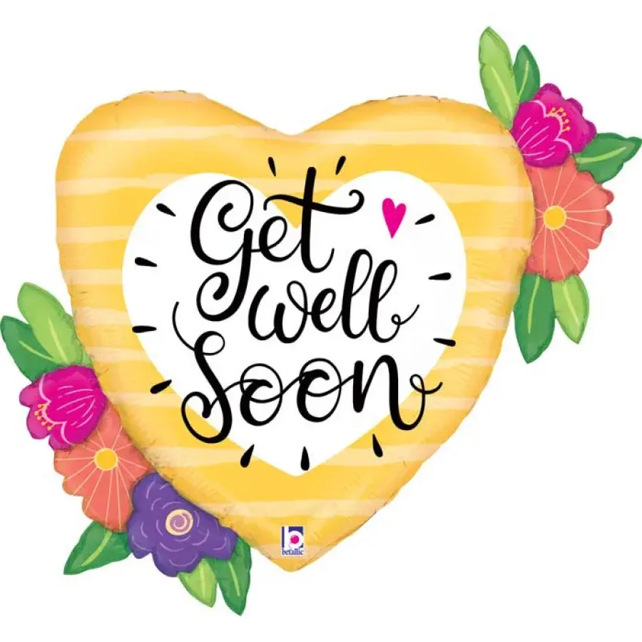 35" Get Well Soon Heart shape