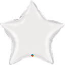 36" Mylar Balloon - Jimbo Star White Flat Ramadan