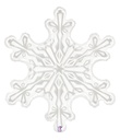 38" Clear Snowflake Shp - Flt