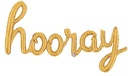 44" Mylar Balloon Script - Hooray Gold