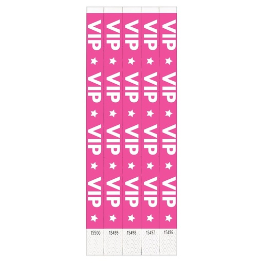 [98327426] 500ct VIP Star Pink Wristbands