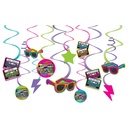 80's Value Pack Swirl Decorations