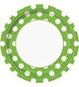 9 Inch Plate-Dots Lime Green