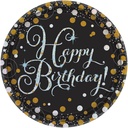 9" Plate Round Prism Sprke Celebration