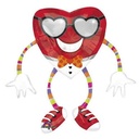 Airwalker Balloon 31In - Funky Heart Guy Valentine