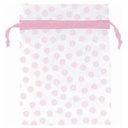 Bags - Organza Pink Dots S/12