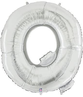 [00081108] Balloon - Silver Letter Q