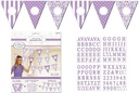 Banner - Pennant Damask Dots Light Purple