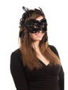 Black Velvet Mask & Feathers Mask
