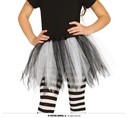 CHILD GLOSSY BLACK/WHITE TUTU 30 CMS