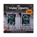Cemetery Window Silhouettes Halloween