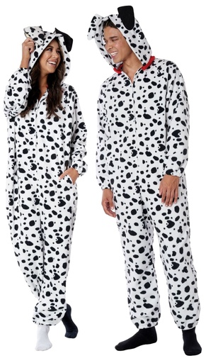 Dalmatian Fleece Jumpsuit Unisex Adult Animal