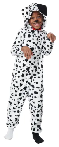 Dalmatian Pup Fleece Kids Jumpsuit
