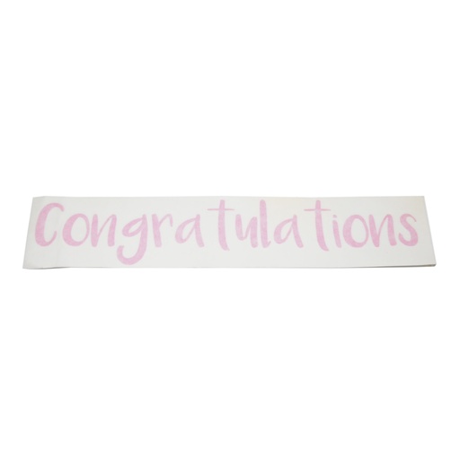 [31986584] Decal - Congratulations Pink