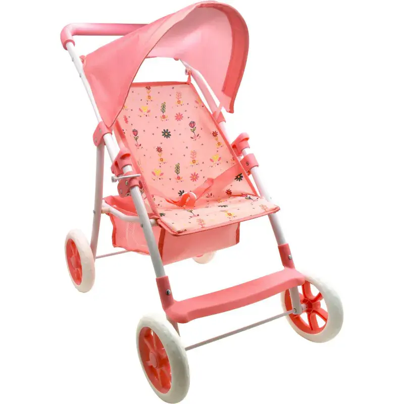 [109699659] Deluxe Four Wheel Deluxe Folding Stroller With Canopy Doll Accessories
