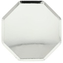 Dinner Plates (10.25x10.25) Inches 8/pk-Silver