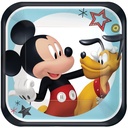 Disney  Mickey on the Go Square Plates, 7 Inch