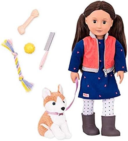 [109080331] Doll W/ Pet Dog-Leslie Doll Accessories