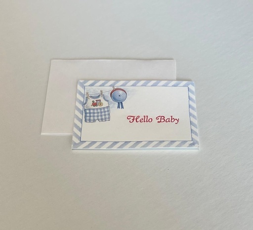 [110912781] Enclosure Card Baby Boy-Hello Baby