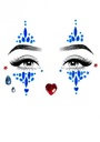 Face Jewels-Harlequin Adhesive Blue