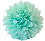 [71542632] Fluffy Pom Poms 3 Count - Robin Egg