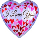 Foil Balloon 18In - Love You Rose Heart Valentine