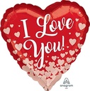 Foil Balloon 18In - Rose Gold Hearts Valentine