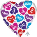 Foil Balloon 21In - Candy Heart & Dots Valentine